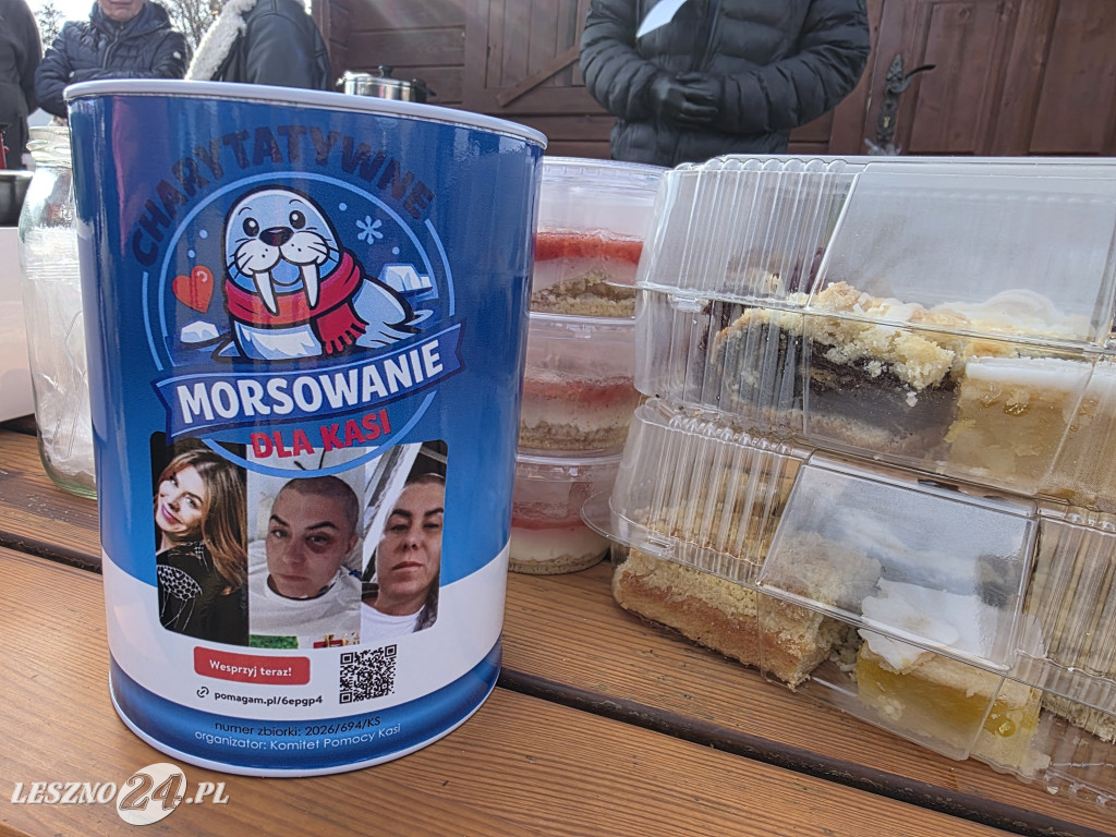 Morsowanie dla Kasi w jeziorze w Osiecznej