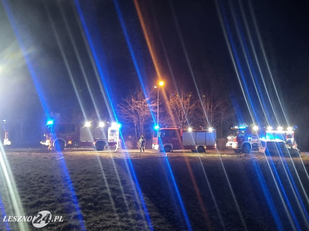 Pożar kotłowni w zakładzie ogrodniczym w Lesznie