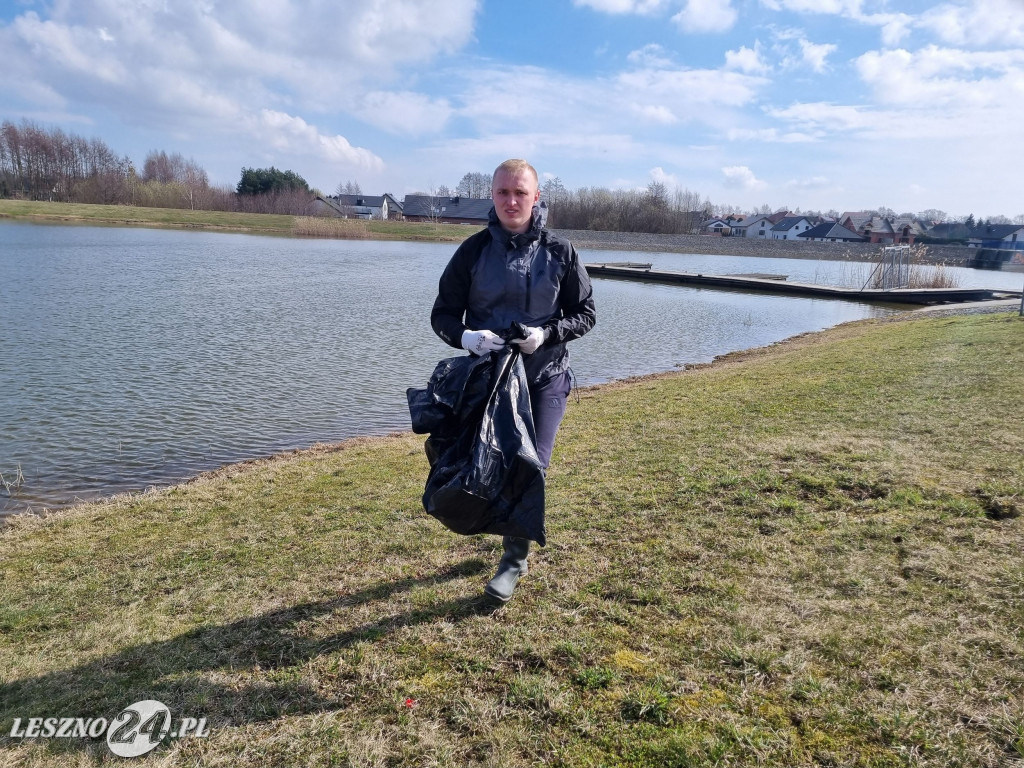 Wędkarze uporządkowali teren zbiornika Rydzyna