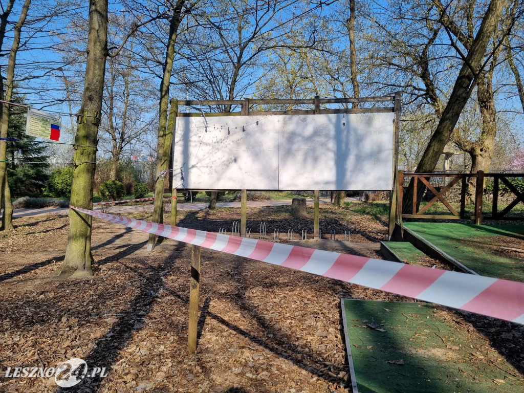Rozbiórka parku linowego Tarzan w Lesznie