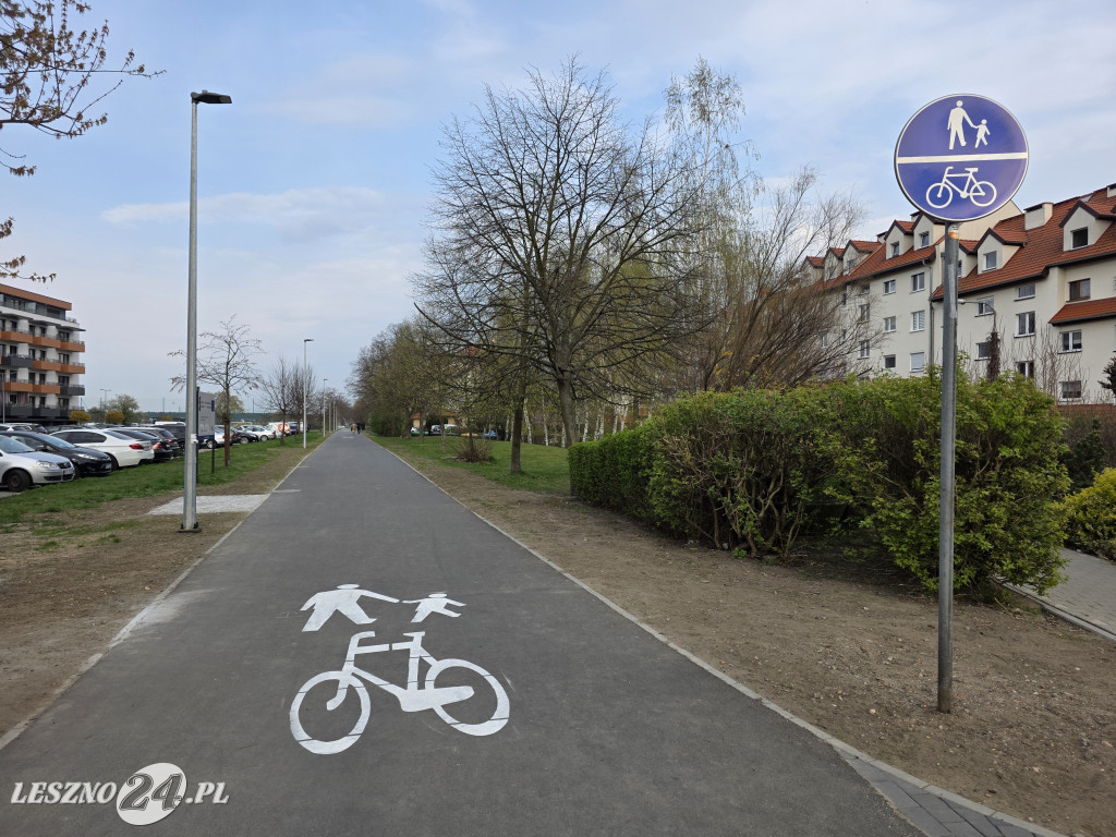 Nowa ścieżka pieszo-rowerowa w Lesznie