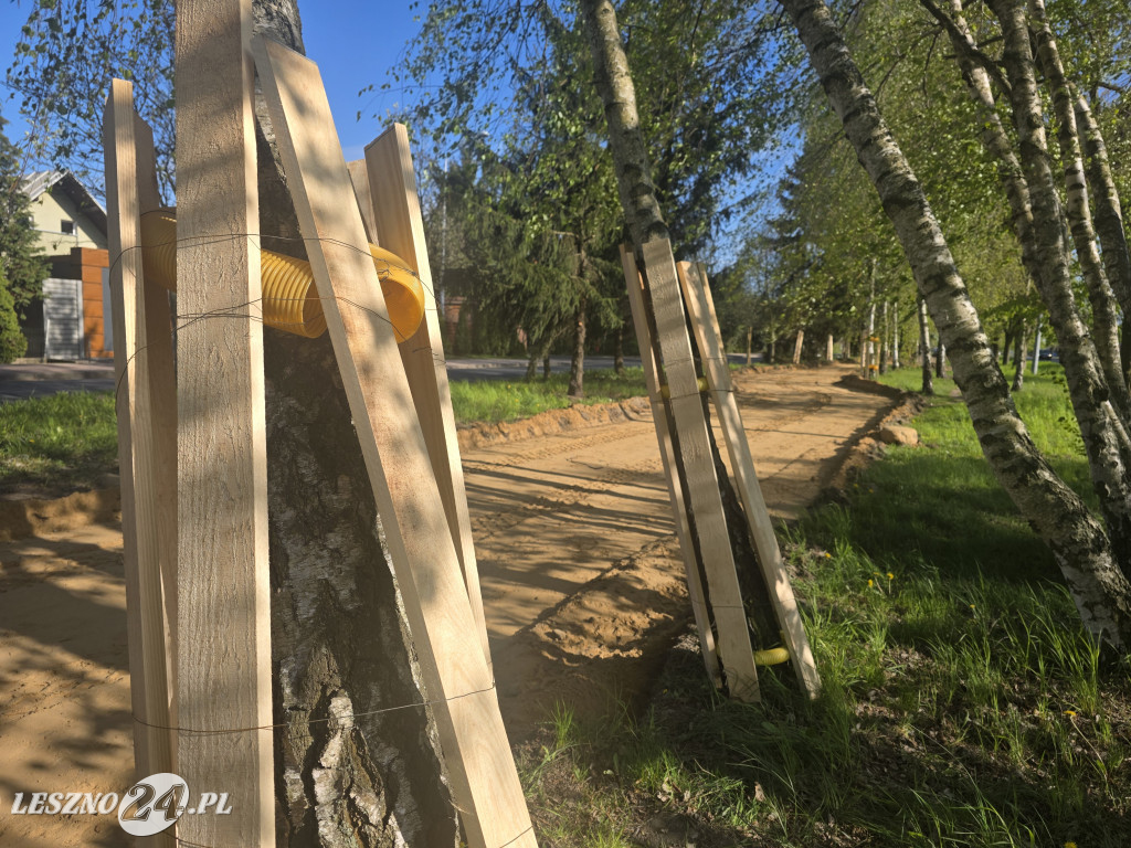 Budowa nowej ścieżki rowerowej w Lesznie