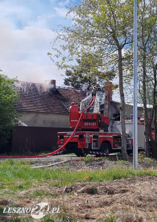 Pożar hali warsztatowej w Lipnie