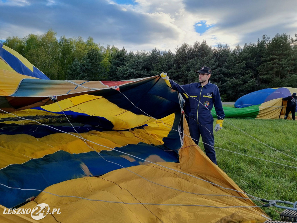 Start balonów na zbiorniku Rydzyna