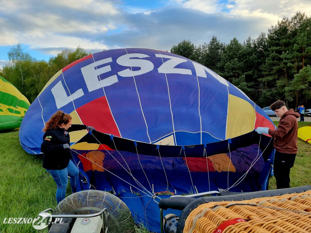 Start balonów na zbiorniku Rydzyna