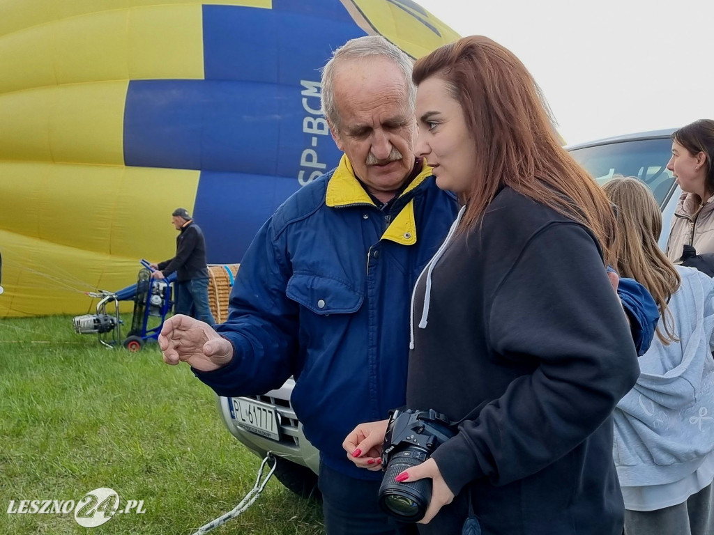 Start balonów na zbiorniku Rydzyna