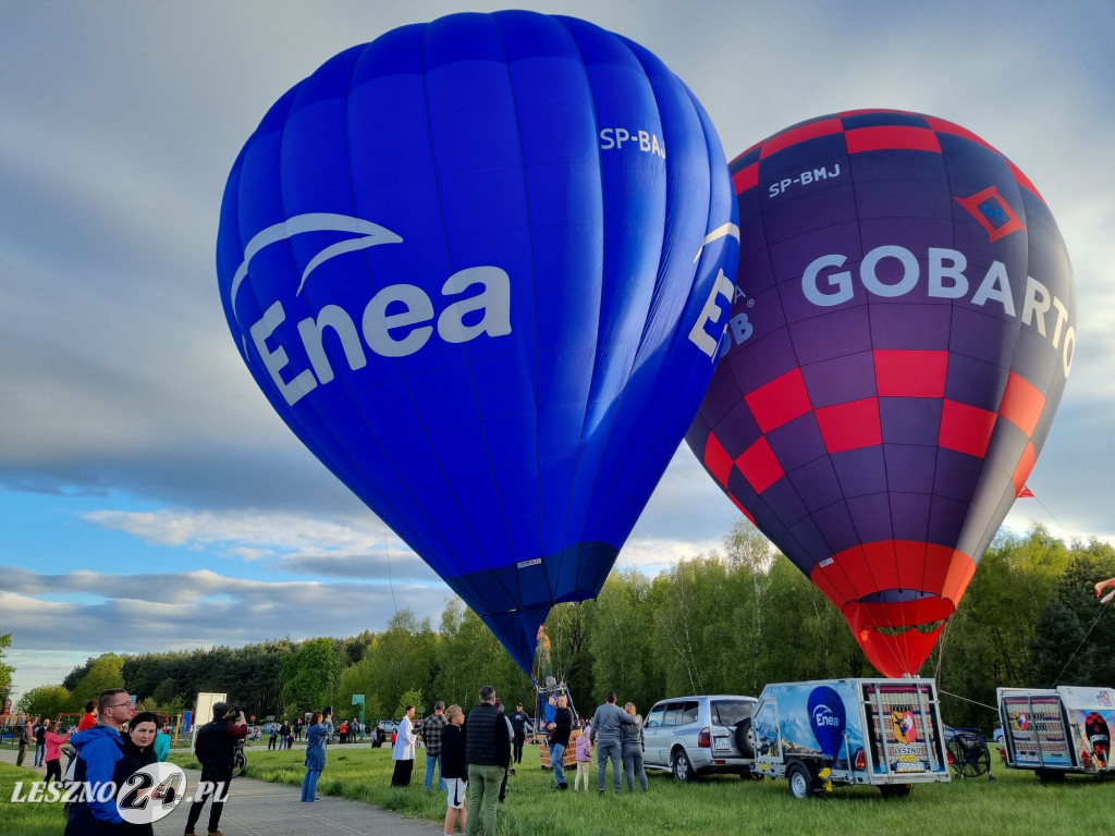 Start balonów na zbiorniku Rydzyna