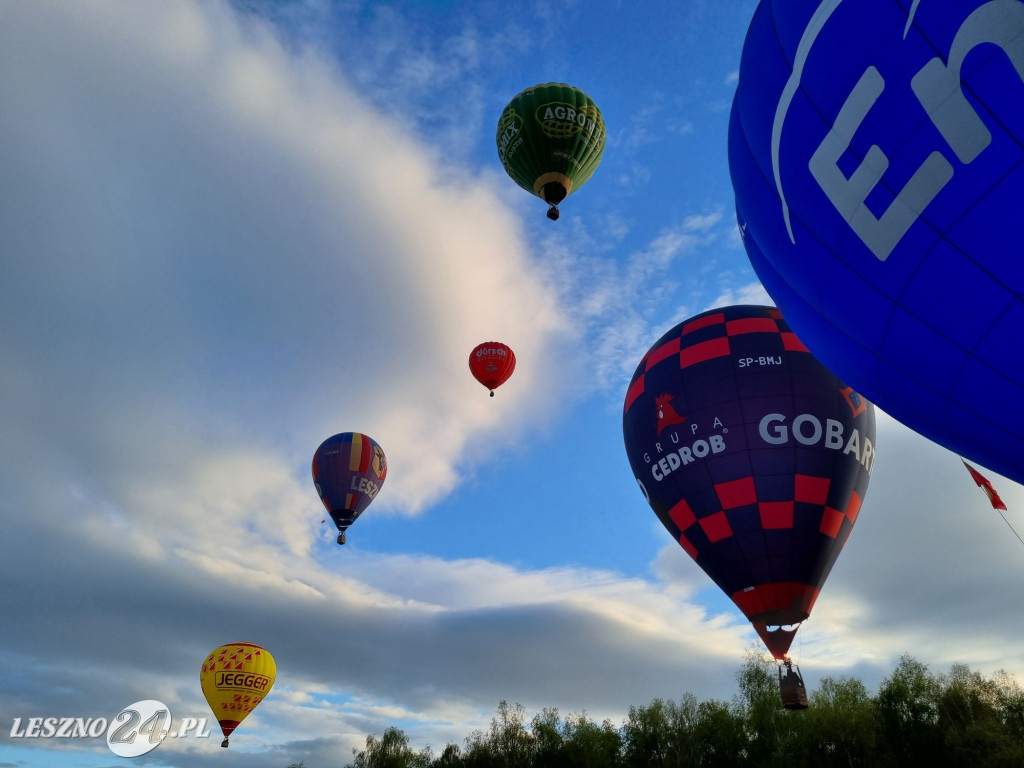 Start balonów na zbiorniku Rydzyna