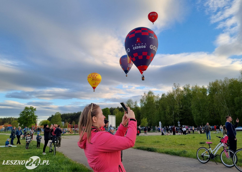 Start balonów na zbiorniku Rydzyna