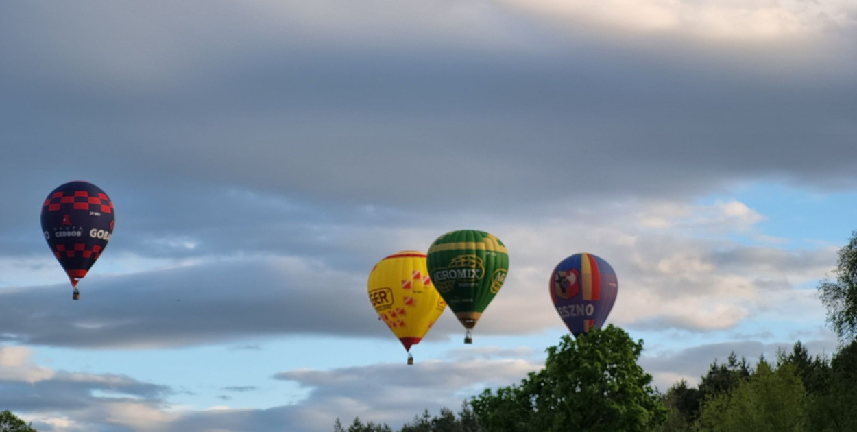 Start balonów na zbiorniku Rydzyna