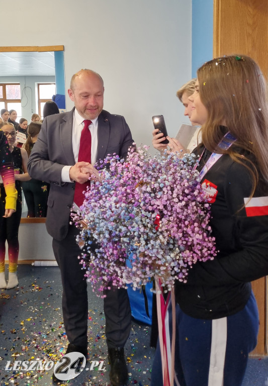 Powitanie Amelii Łysiak w Rydzynie