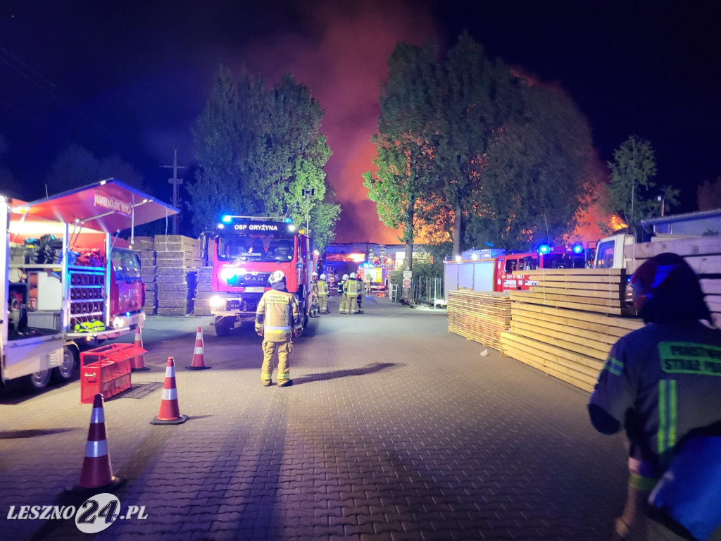 Ogromny pożar w tartaku w Racocie