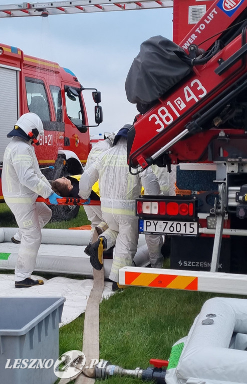 Ćwiczenia służb ratowniczych na Lotnisku Leszno