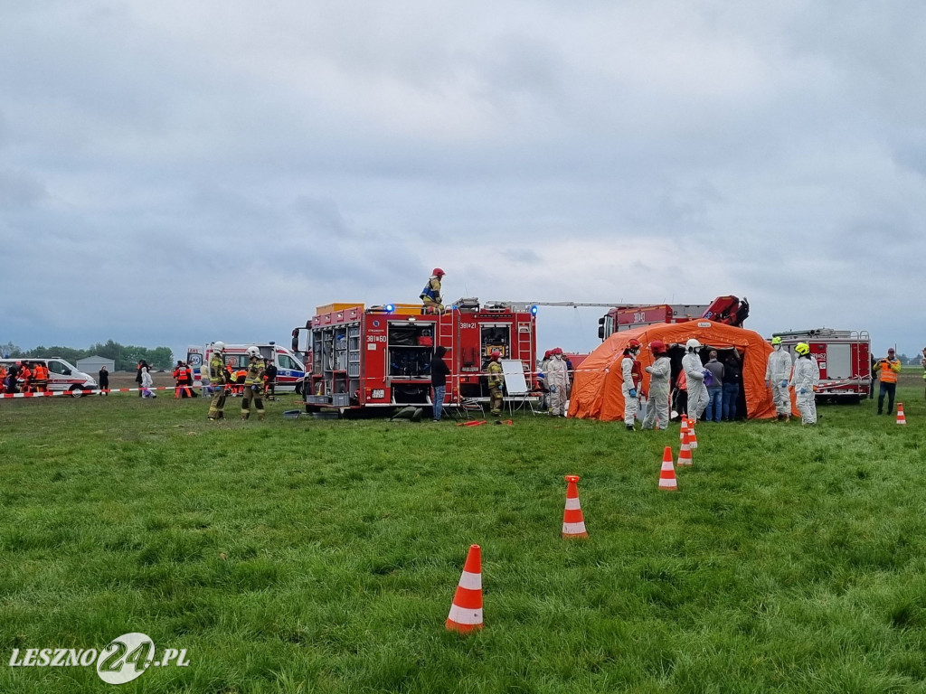 Ćwiczenia służb ratowniczych na Lotnisku Leszno