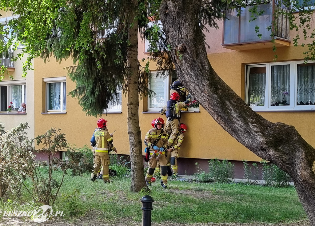 Strażacy wezwani na ulicę Sułkowskiego w Lesznie