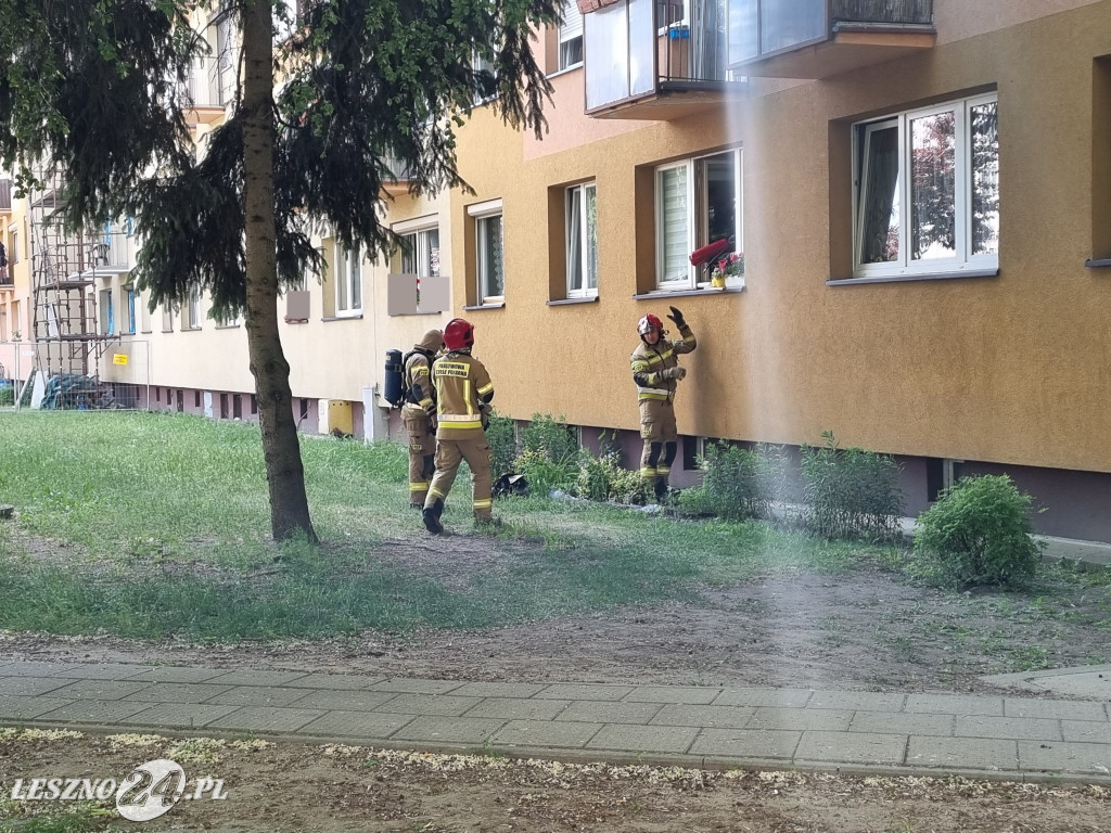Strażacy wezwani na ulicę Sułkowskiego w Lesznie