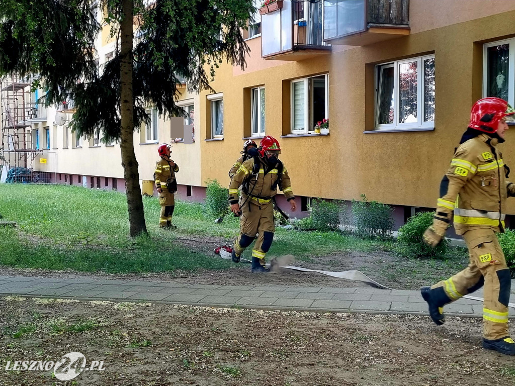 Strażacy wezwani na ulicę Sułkowskiego w Lesznie