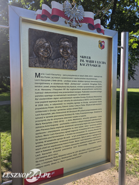 Skwer im. Marii i Lecha Kaczyńskich w Lesznie