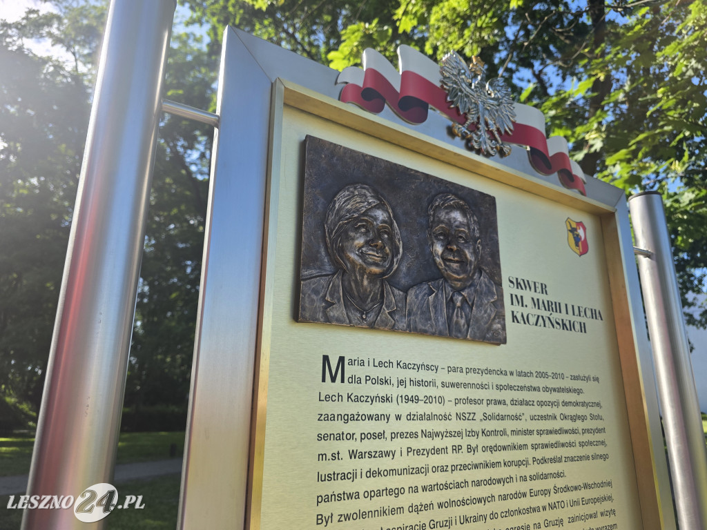 Skwer im. Marii i Lecha Kaczyńskich w Lesznie