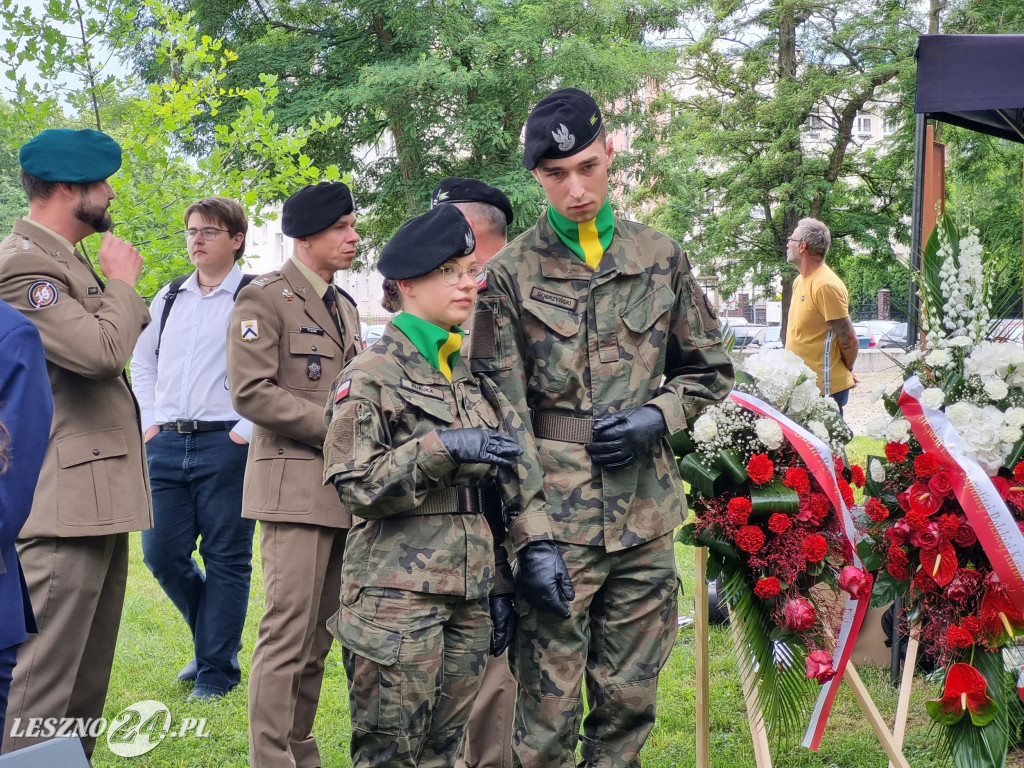 Odsłonięcie tablicy na Skwerze Marii i Lecha Kaczyńskich