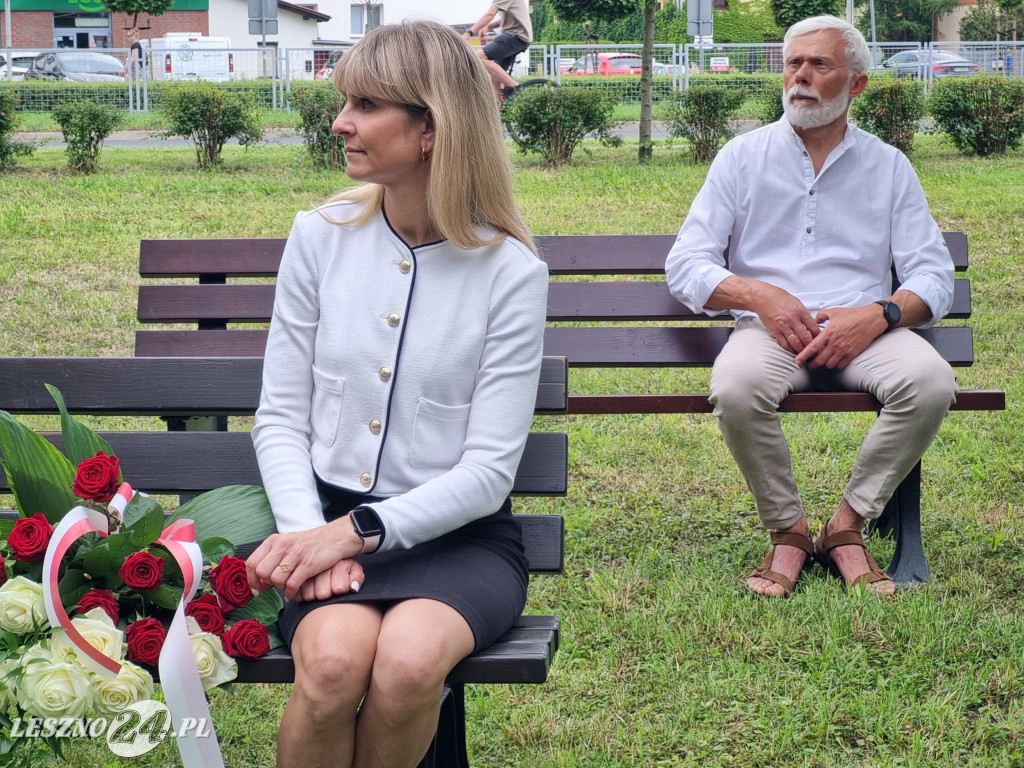 Odsłonięcie tablicy na Skwerze Marii i Lecha Kaczyńskich