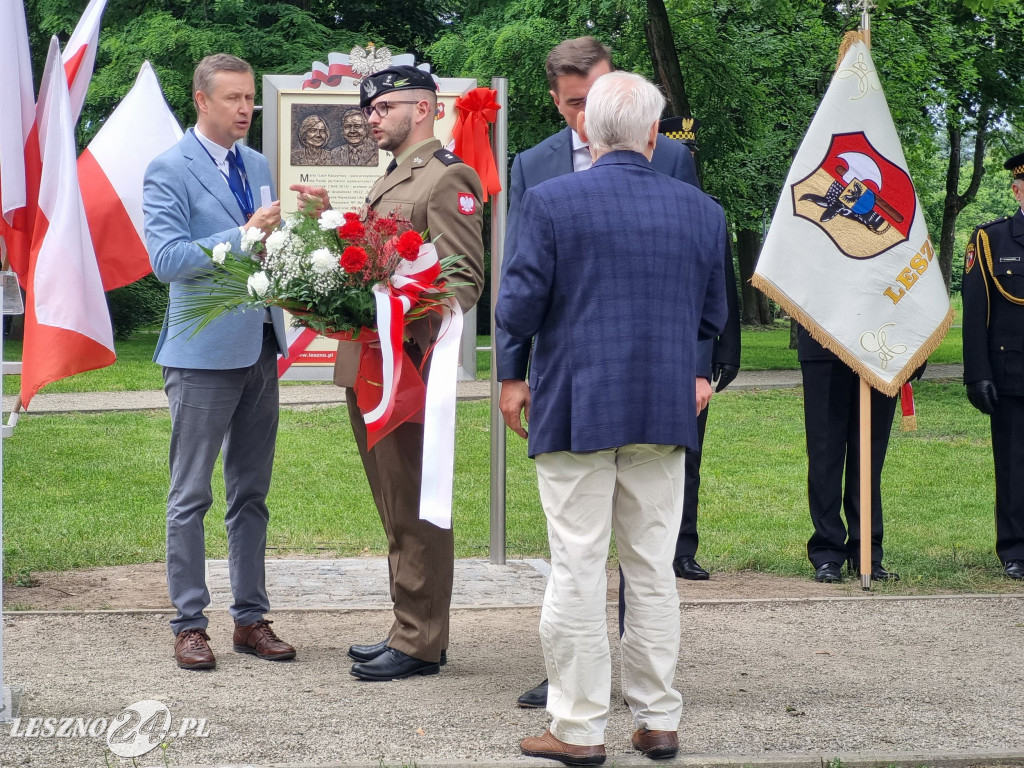 Odsłonięcie tablicy na Skwerze Marii i Lecha Kaczyńskich