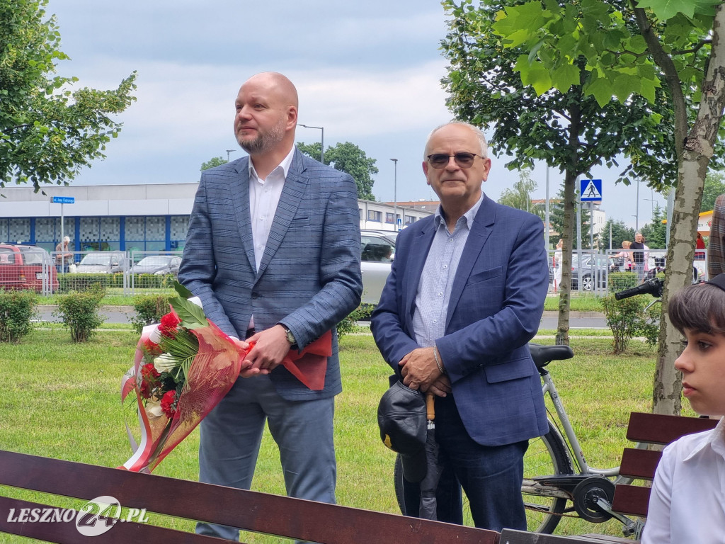 Odsłonięcie tablicy na Skwerze Marii i Lecha Kaczyńskich