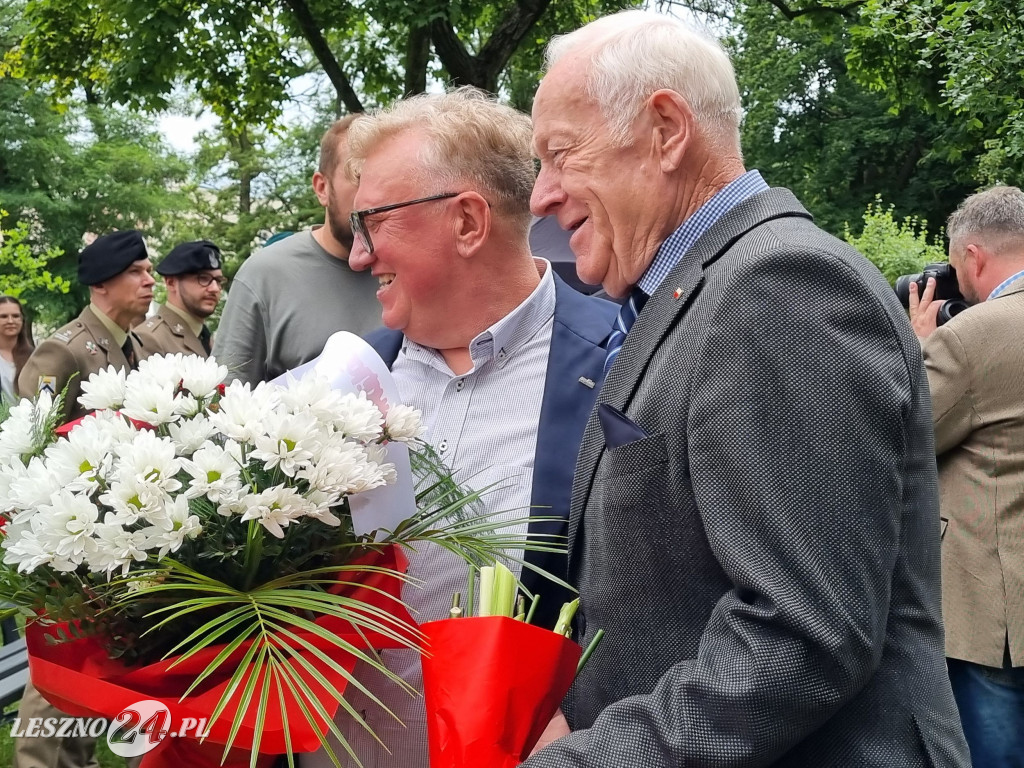 Odsłonięcie tablicy na Skwerze Marii i Lecha Kaczyńskich
