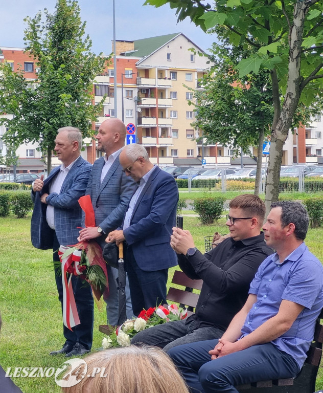 Odsłonięcie tablicy na Skwerze Marii i Lecha Kaczyńskich