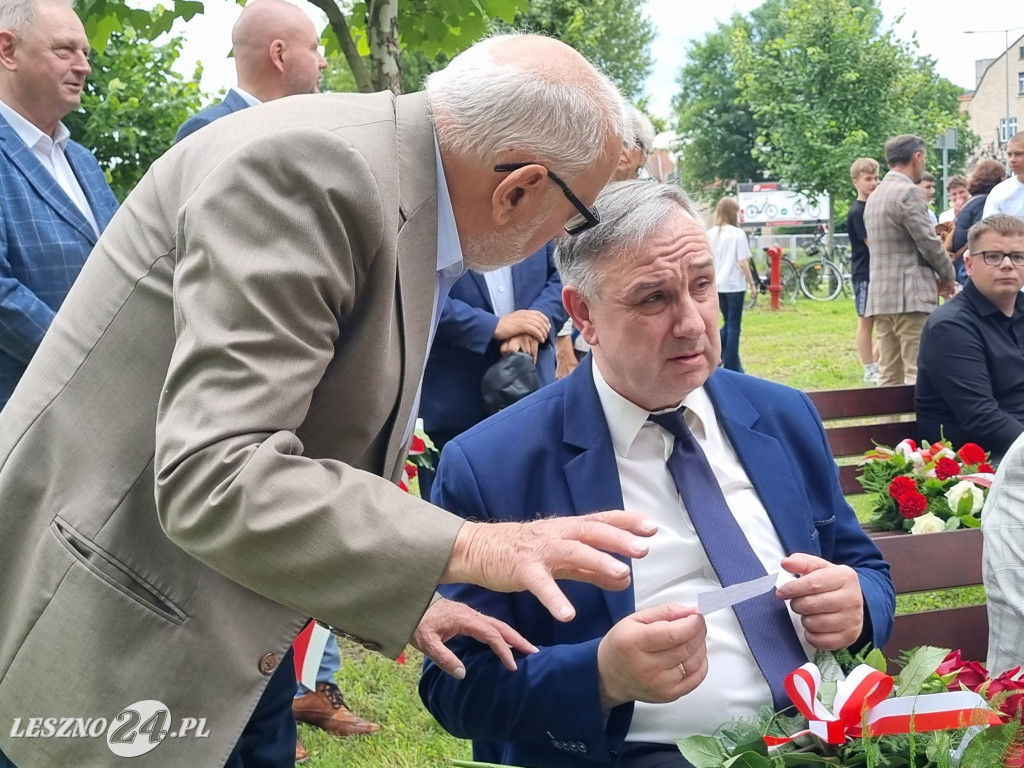 Odsłonięcie tablicy na Skwerze Marii i Lecha Kaczyńskich