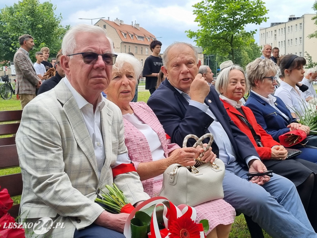 Odsłonięcie tablicy na Skwerze Marii i Lecha Kaczyńskich