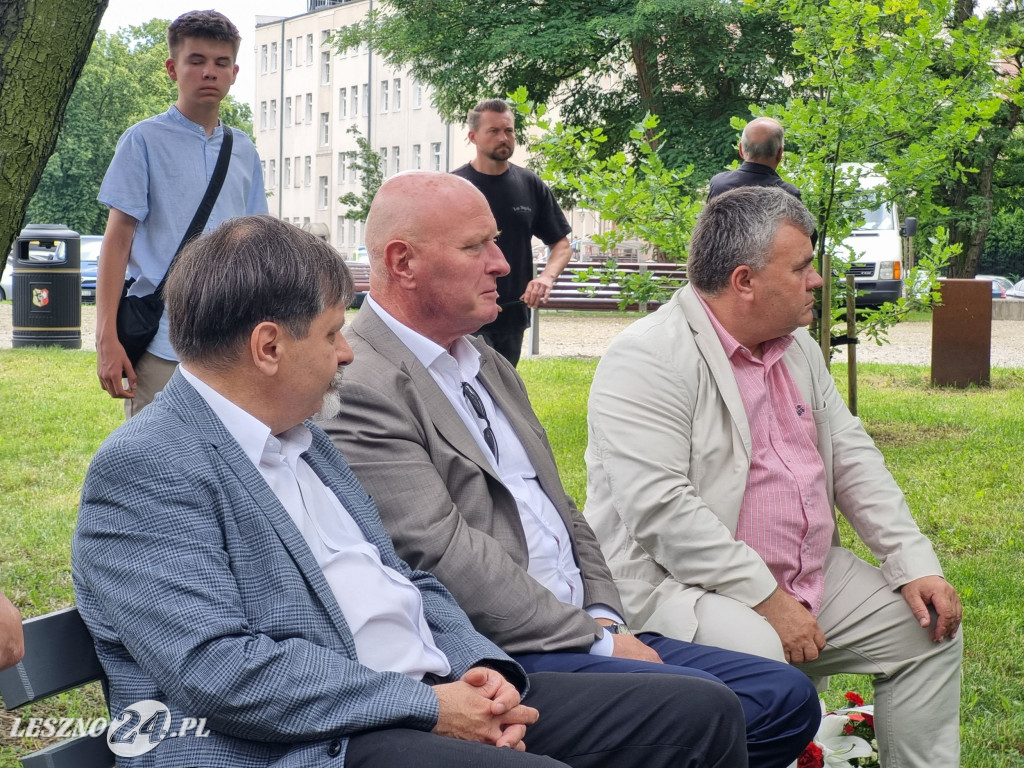 Odsłonięcie tablicy na Skwerze Marii i Lecha Kaczyńskich