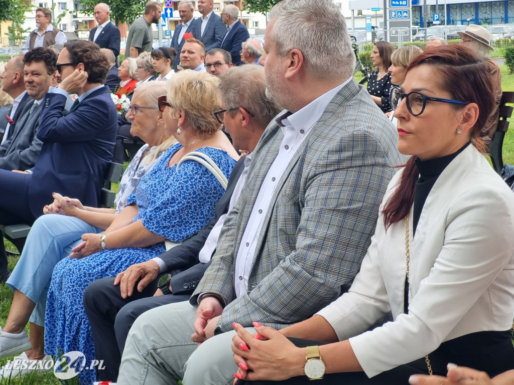 Odsłonięcie tablicy na Skwerze Marii i Lecha Kaczyńskich