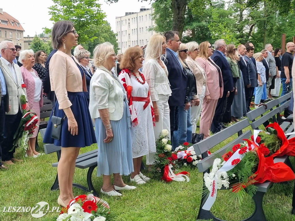 Odsłonięcie tablicy na Skwerze Marii i Lecha Kaczyńskich