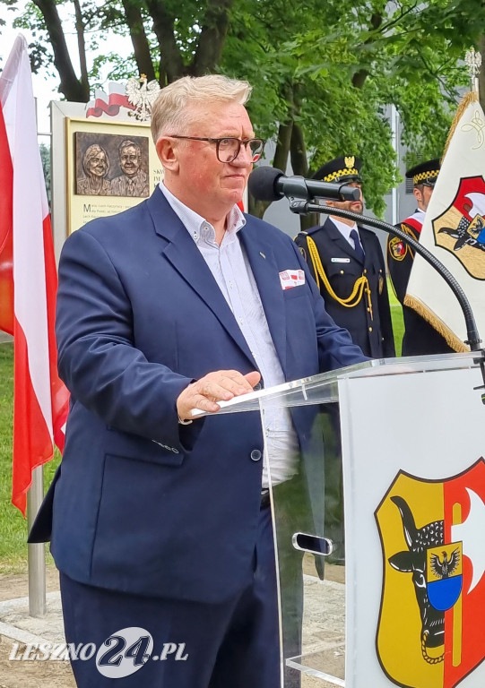 Odsłonięcie tablicy na Skwerze Marii i Lecha Kaczyńskich