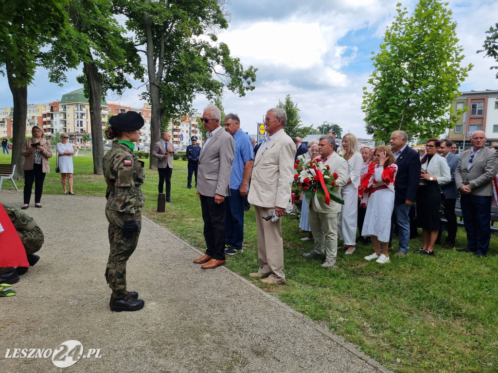 Odsłonięcie tablicy na Skwerze Marii i Lecha Kaczyńskich