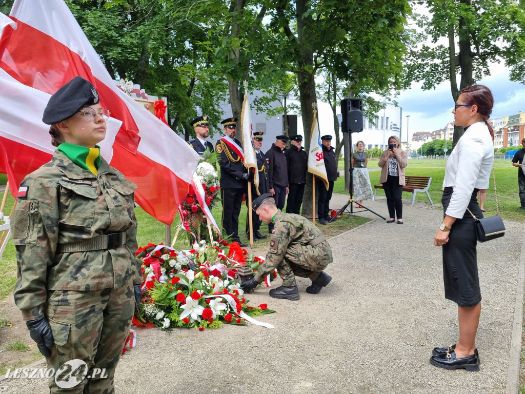 Odsłonięcie tablicy na Skwerze Marii i Lecha Kaczyńskich