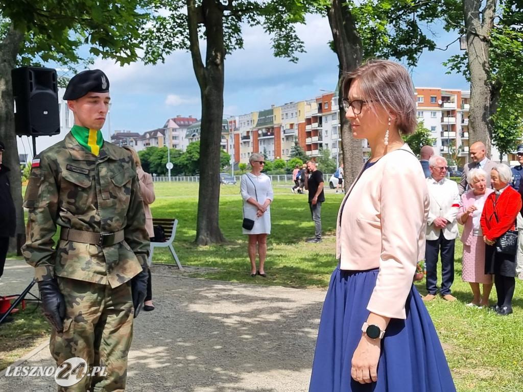 Odsłonięcie tablicy na Skwerze Marii i Lecha Kaczyńskich