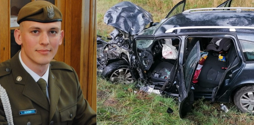 Żołnierz WOT z Leszna ratował rannych w wypadku (zdjęcia)