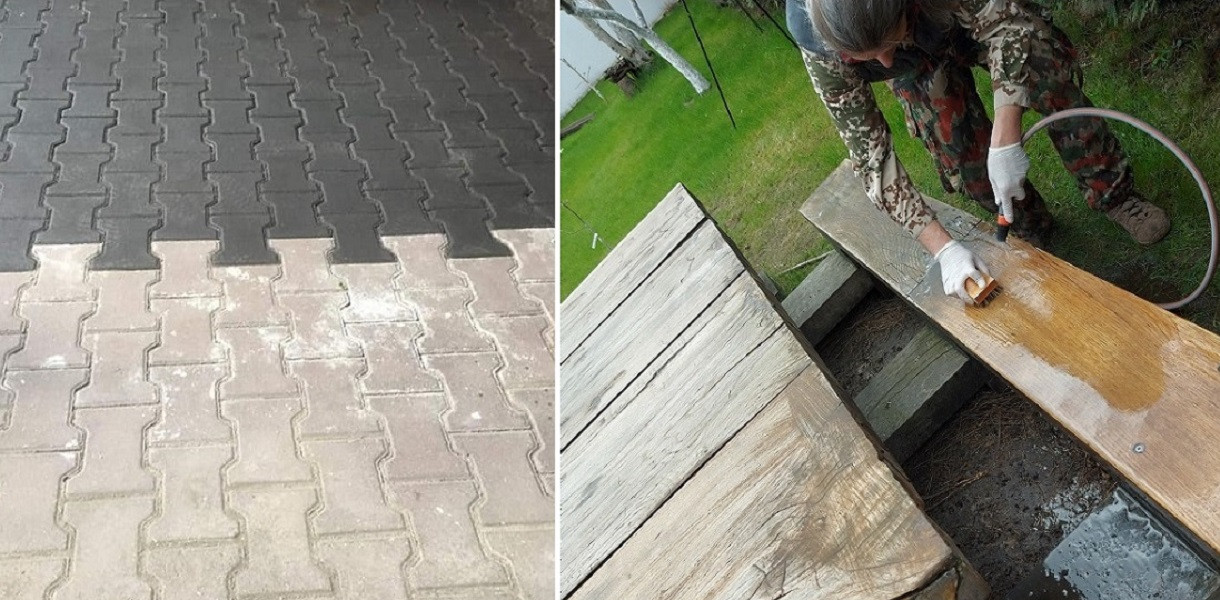 Jak odnowić kostkę brukową, jak "odszarzyć" drewniane meble ogrodowe?