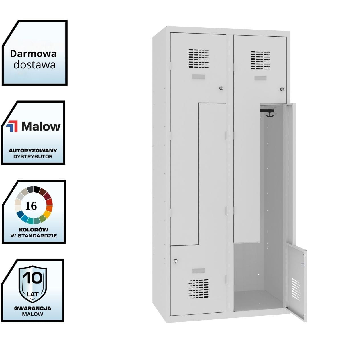 Szafa ubraniowa typu L - 80 cm