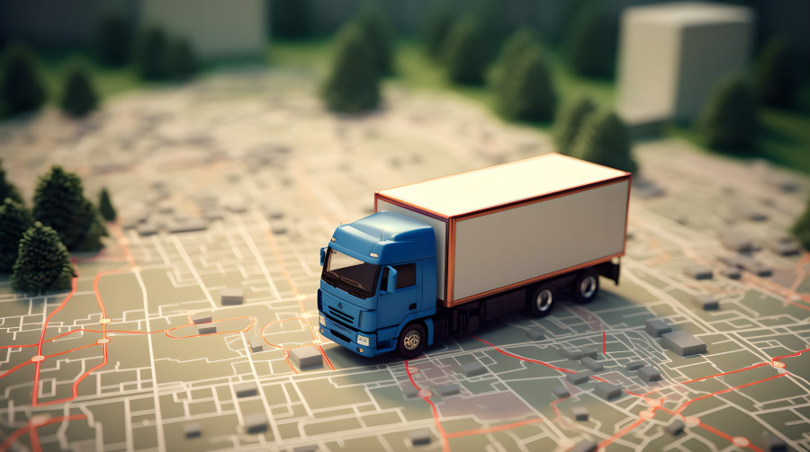 Ciężarówka na mapie - monitorowanie GPS | Adobe Stock