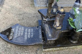 Zniszczenie grobów na cmentarzu w Świerczynie-7113