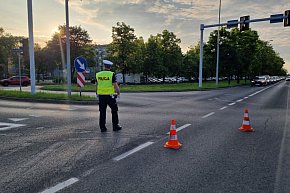 Zderzenie aut na al. Konstytucji 3 Maja w Lesznie-10727
