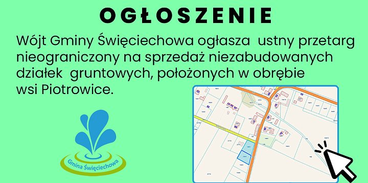 OGŁOSZENIE  Wójta Gminy Święciechowa-74994