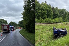 Dachowanie na trasie Leszno - Kąkolewo -75289