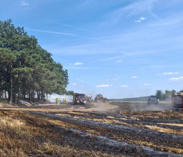 Rolnicy wsparli strażaków w gaszeniu pożaru (zdjęcia) -76620