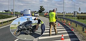 Śmiertelny wypadek motocyklisty (zdjęcia)