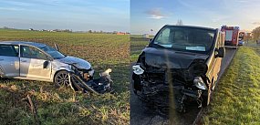 Zderzenie dwóch aut na skrzyżowaniu (zdjęcia)