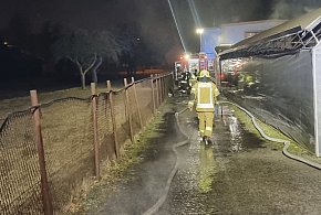 Pożar w kotłowni w ogrodnictwie. W akcji 7 zastępów straży (zdjęcia, film)